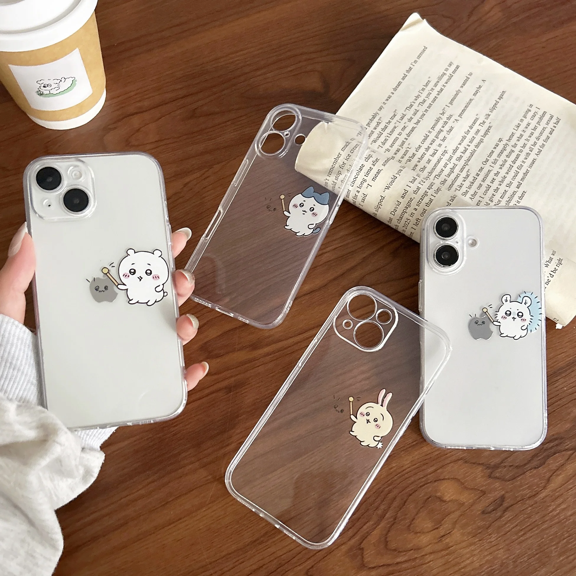 Creative Usagi Chiikawa Hachiware Cartoon Couple Phone Case For iPhone 16 15 14 13 12 11 Pro Max XS Max 7 8 Plus MINI Y2K Cover