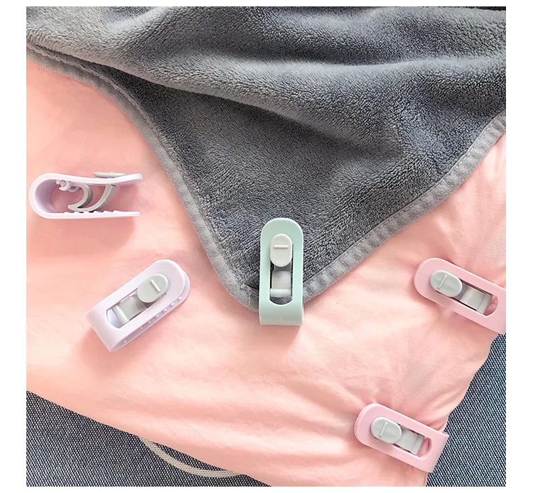 ZK20 Duvet Clips Non-slip Quilt Blanket Clip 10pcs Duvetclips Plastic Blankets Fastener Clip Cover Duvet Sheet Fixer Sleep