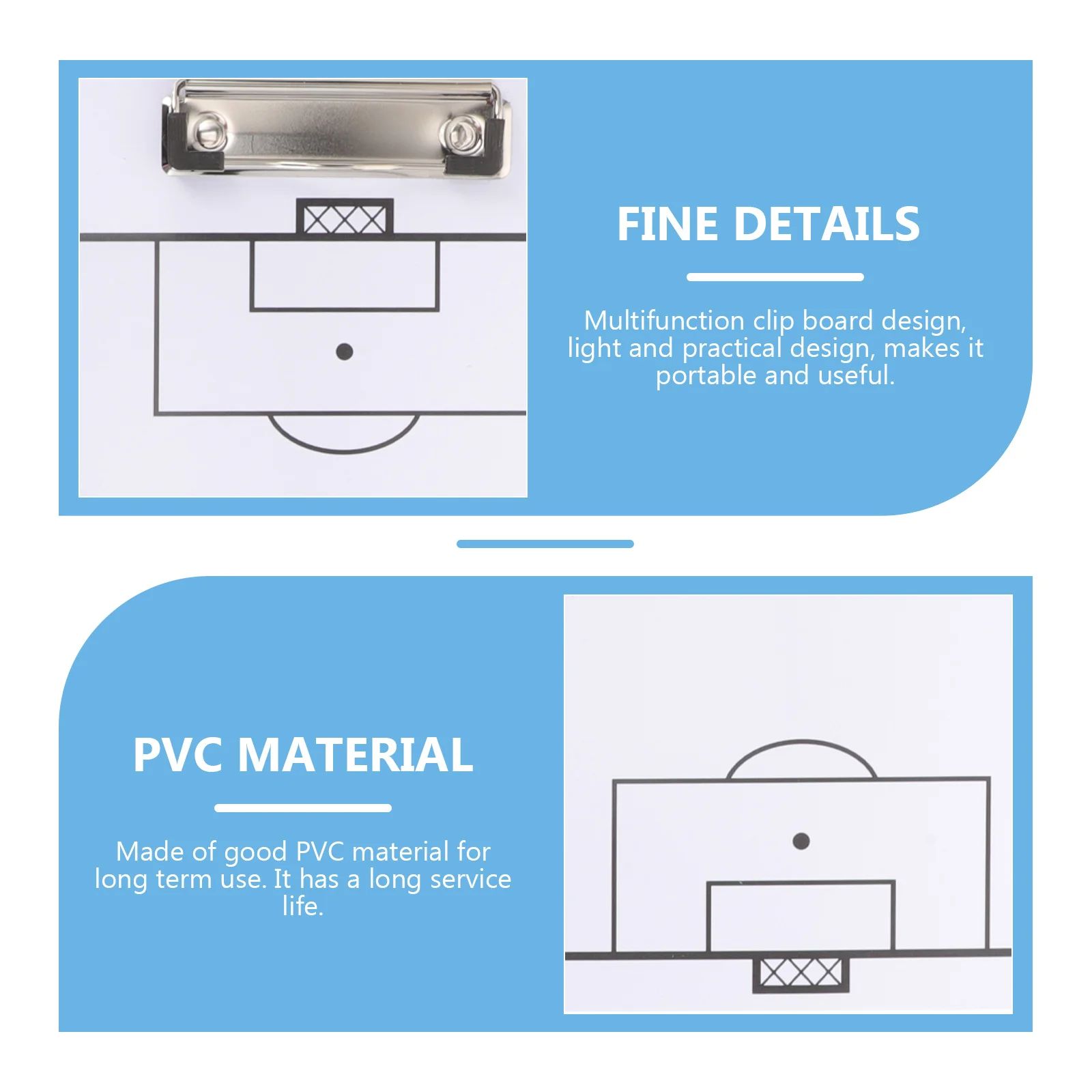 

Pvc Coaching Clipboard Double Sided Handball Writing Board Lightweight Wipe Board Sports Competition