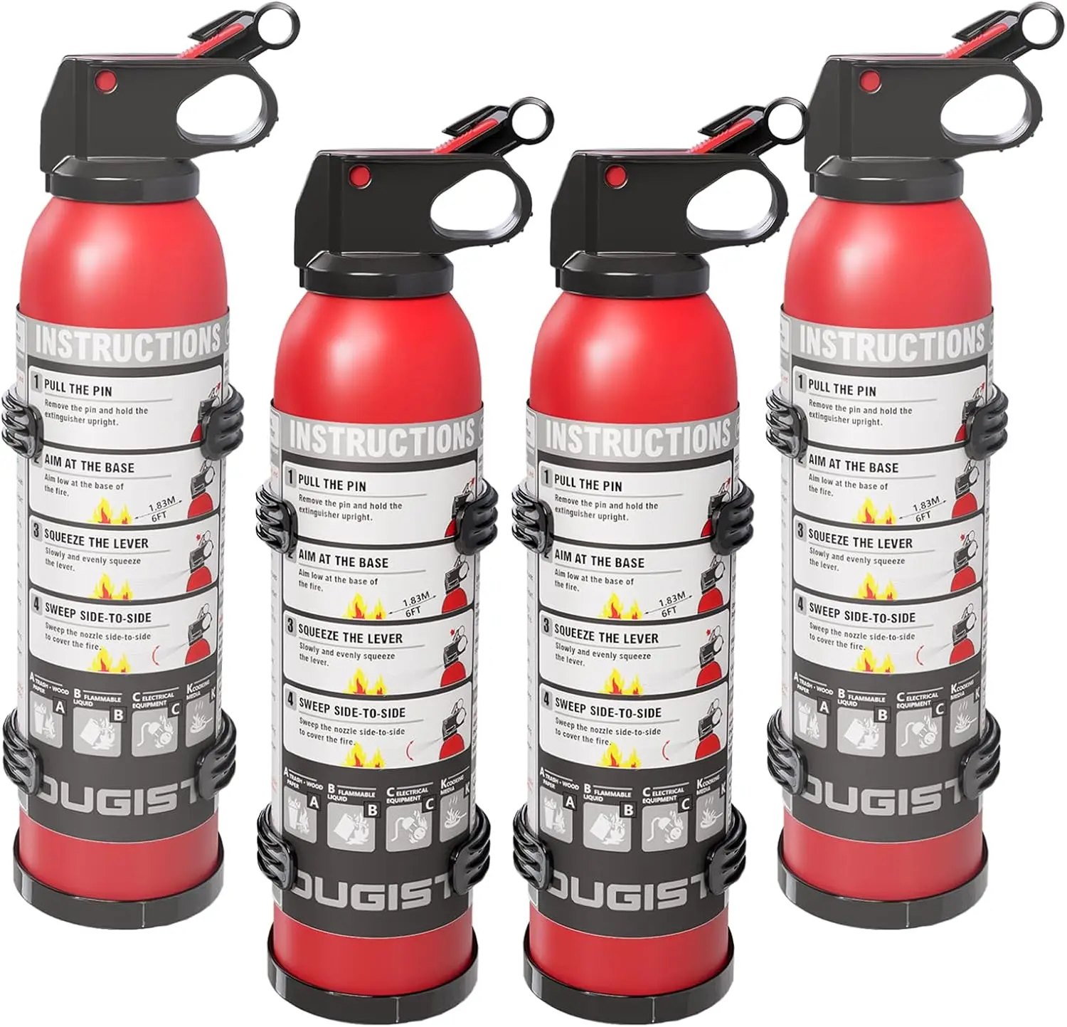 

600g Portable Dry Chemical Fire Extinguishing Spray for Home & Car - Easy to Use, 4-Pack