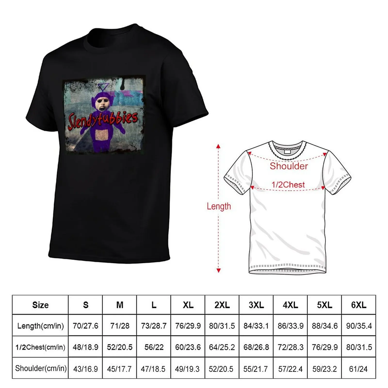 Slendytubbies - Design 1 T-Shirt Casual Holiday Short Sleeve Tee
