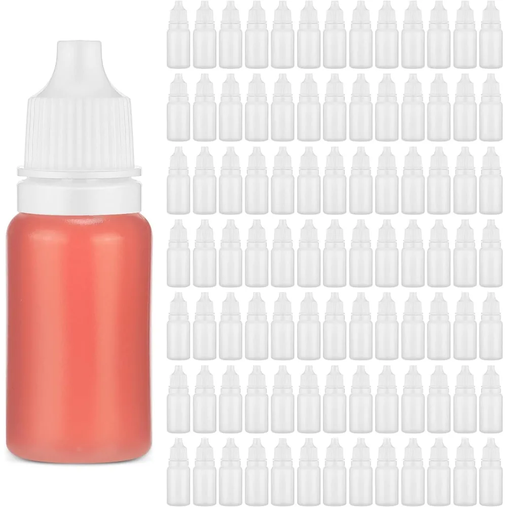 

300pcs 3/5/10ml Emrty Plastic Dropper Bottles Squeezable Eye Liquid with Caps Refillable Bottle for Liquids Oils Essence Paint