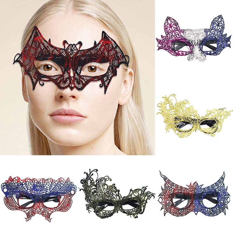 

Halloween Cosplay Eye Masks Lace Half Face Peacock Butterfly Bat Masquerades Fancy Dress Ball Party Supplies Props