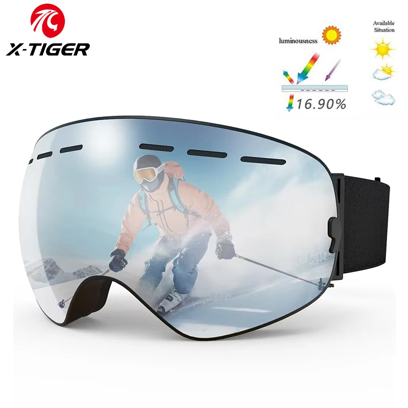 X-TIGER Men's and Women's Outdoor Ski Sunglasses UV400 Double Lens Ski Goggles Men's Snowboard Goggles Winter Riding Glasses