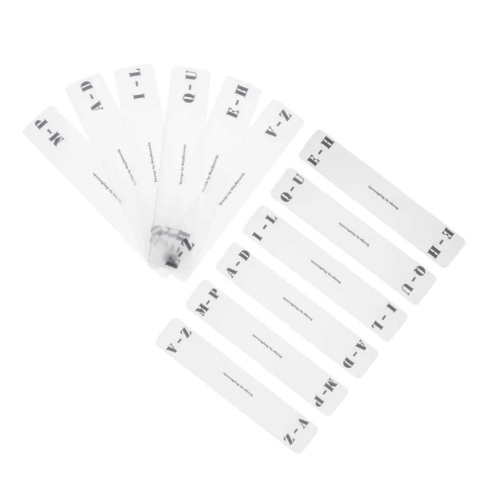 12 Pcs Category Card Album Classification Tags Vinyl Records Separators with Tabs Acrylic Alphabet