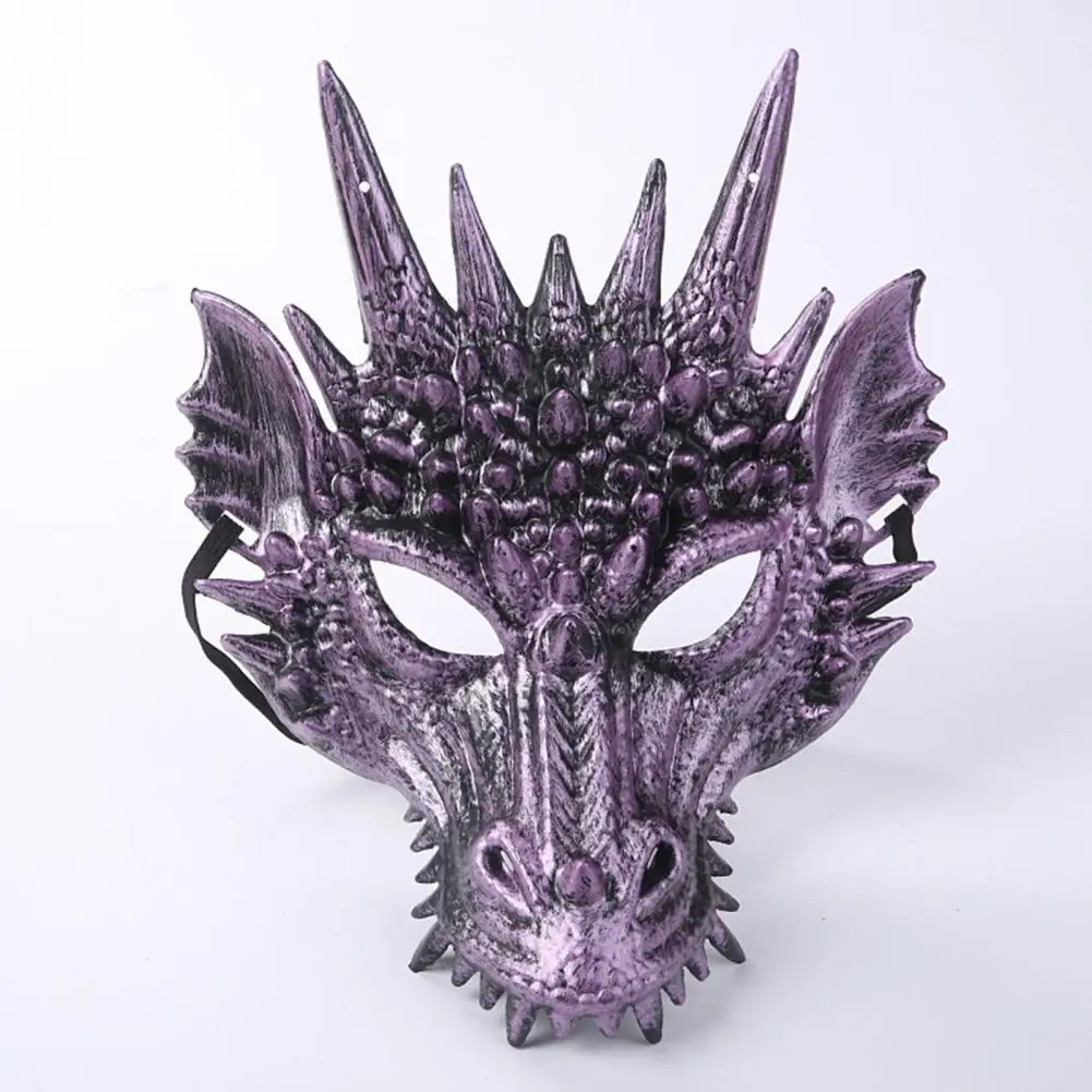 Party Dragon Face Guard Lightweight Dragon Head Cover Colorful 3d Dragon Head Face Guard for Stage Performance Cosplay Party