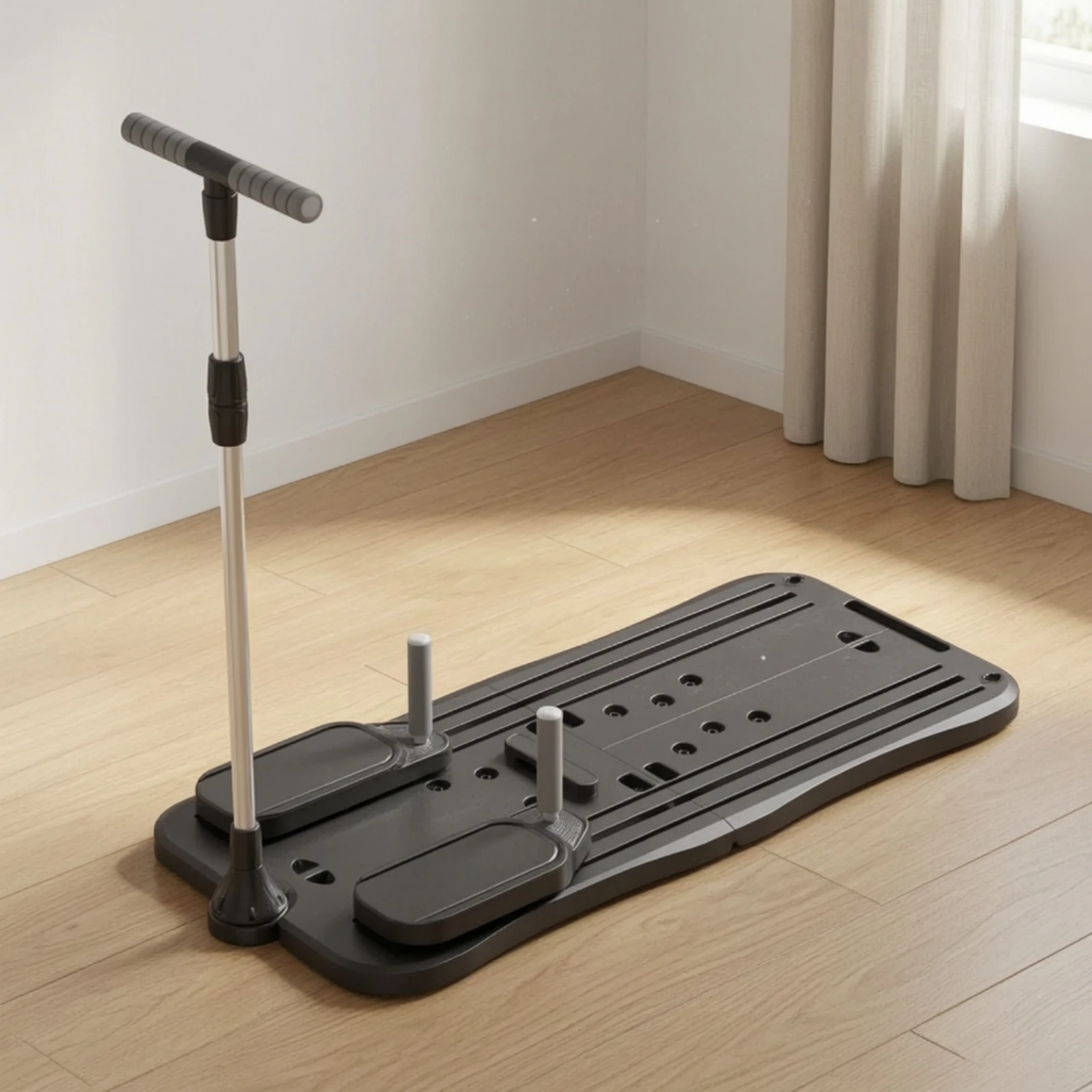 Fitness Board with Handlebar Textured Split Training Board Core Instructor Full-Body Long-Lasting for Home Gym, Apartment