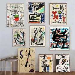 Joan Miro Modern Surrealism Art Classic Vintage Posters Decoracion Painting Wall Art White Kraft Paper Kawaii Room Decor
