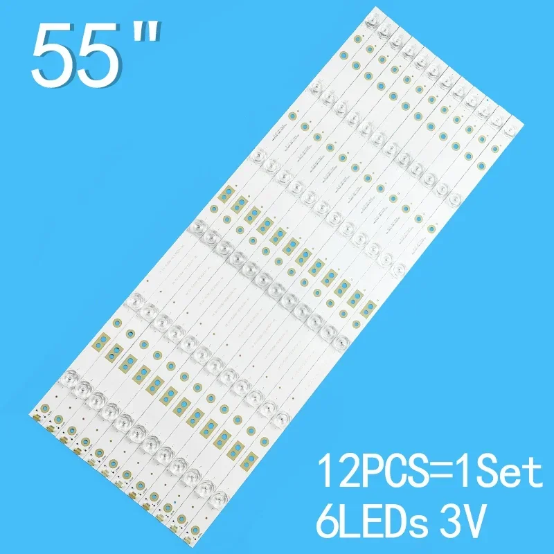 

12PCS LED Backlight Strip 6 lamp RF-AE550E30-0601S-10 A1 For LQ55AL88S81A2\A7 LQ55AL88S51 LQ55H71 T550QVR06.0 LSC550FN08