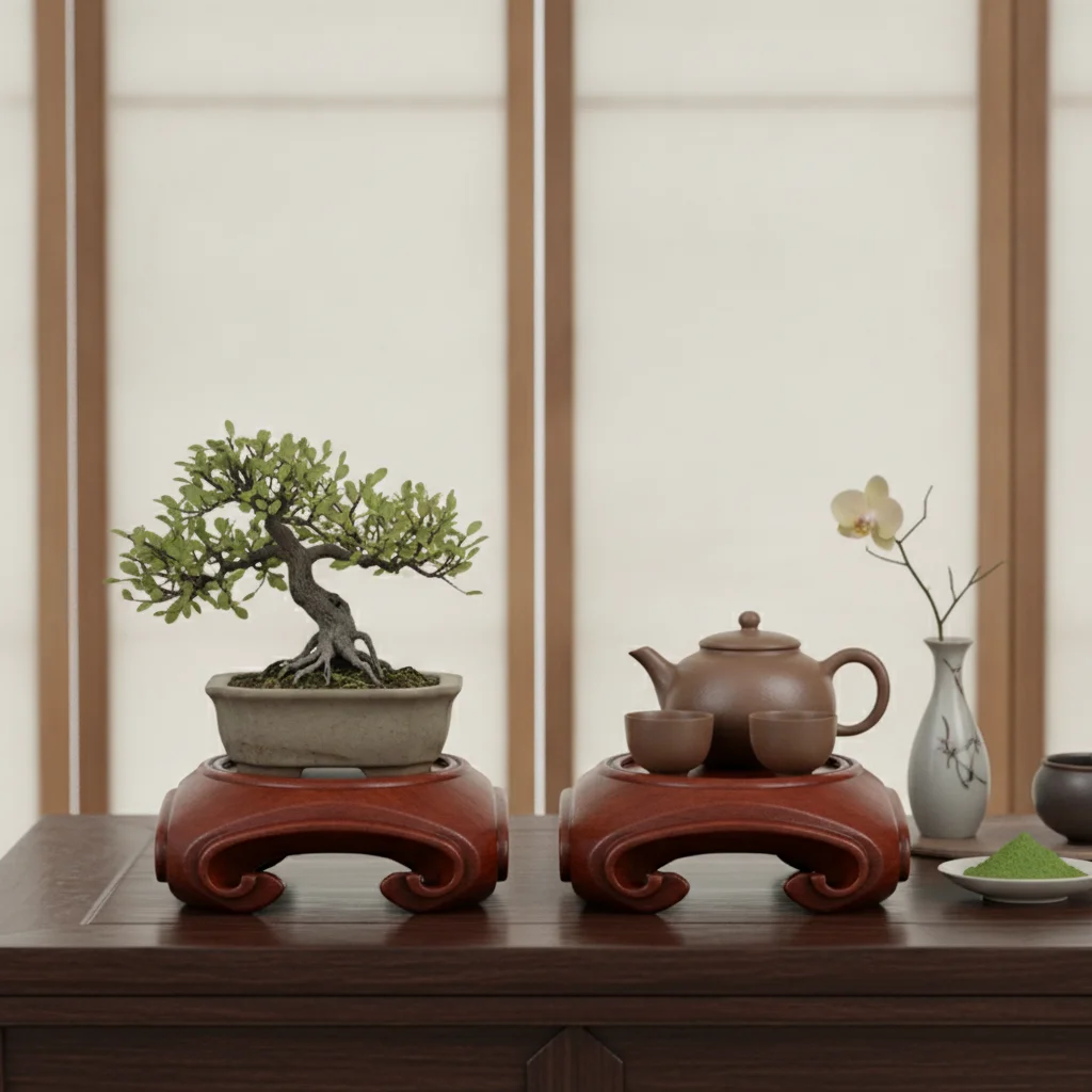 Solid Wood Display Stand Round Wooden Base for Mini Model Crystal Ball Incense Burner Dried Flower Jar Small Ornament Vase Decor