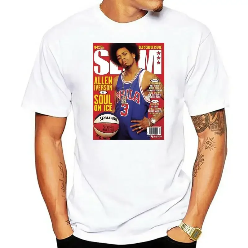 Allen Unisex Shirt Full Size Iverson Slam Cover T-Shirt For Fans  graphic t shirts  men clothing