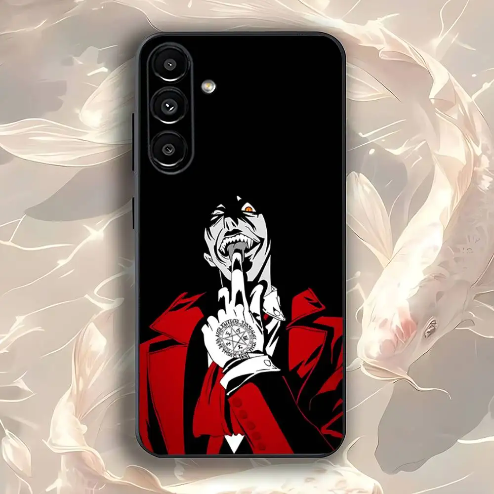 أنيمي A-Alucard H-Hellsing جراب هاتف لسامسونج غالاكسي A73,31,32,72,41,53,52,71,22,5G,Note,J7,8,9 غطاء أسود ناعم