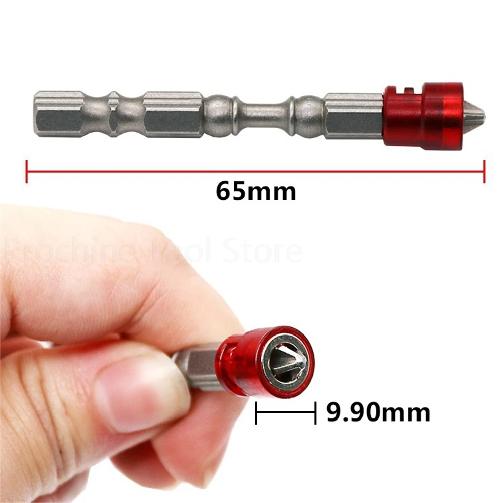 1pc 1/4 Inch Hex Shank Drywall Electric Screwdriver Bits Magnetic Screwdriver Cross-Head 65mm Anti Slip Woodworking Hand Tools