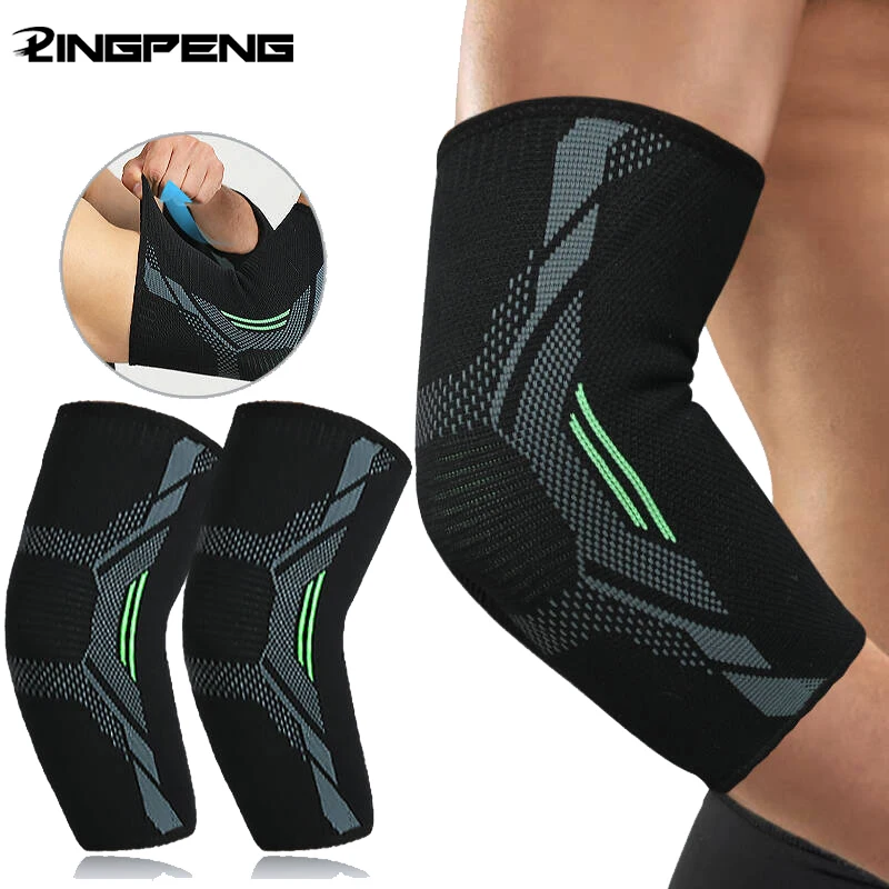 1PC Sport Nylon Gestrickte Ellenbogen Pads Arm Unterstützung Hoch Kompression Verhindern Gelenk für Tennis Golfer Basketball Volleyball