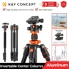 K & f concept 80.7インチカメラ三脚 (dslrコンパクトアルミニウム用) 、360度のボールヘッド、旅行や仕事用の10kgの負荷 1