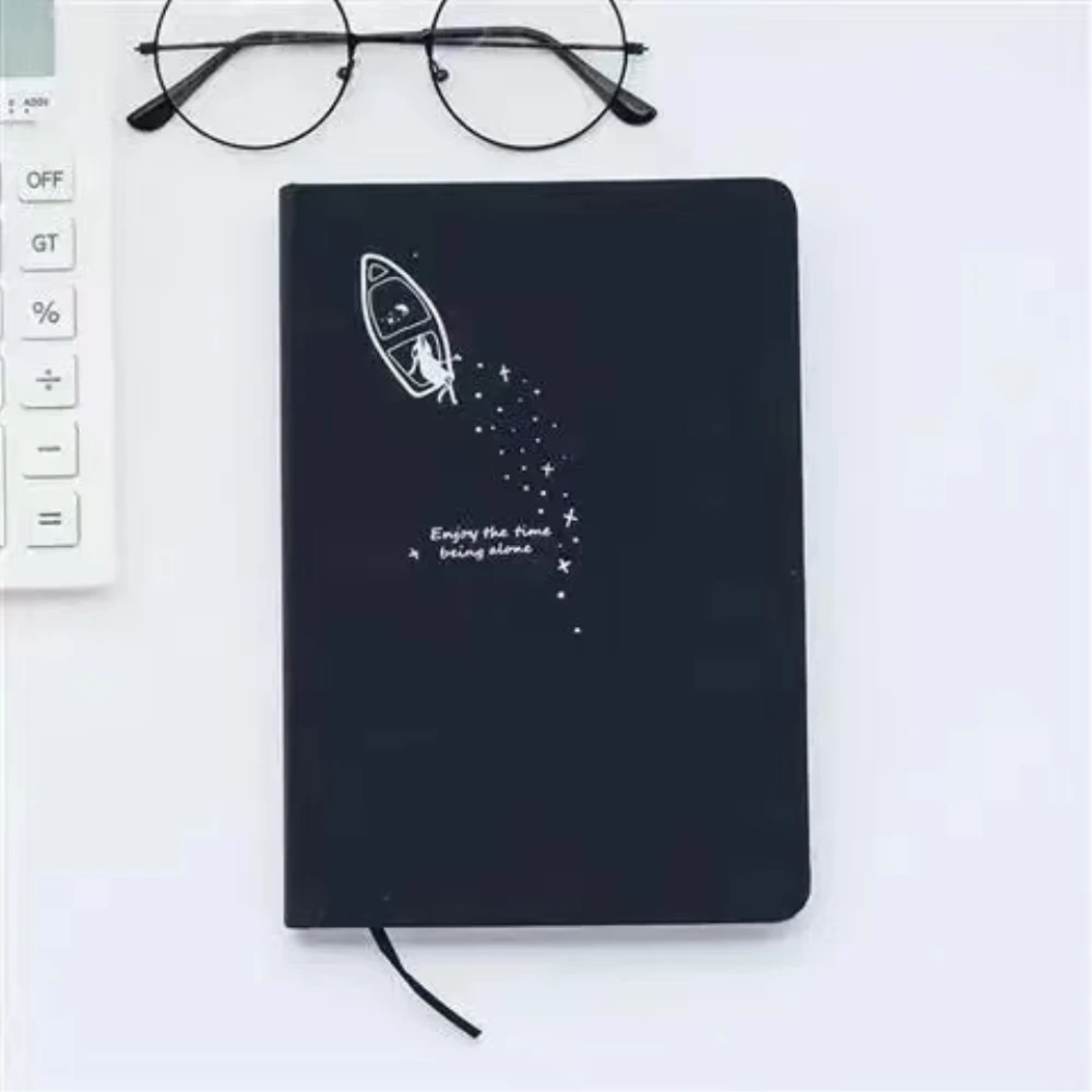 New A5 Creative DIY Black Inner Page Sketchbook Diary for Drawing Painting Graffiti Notebook Journal