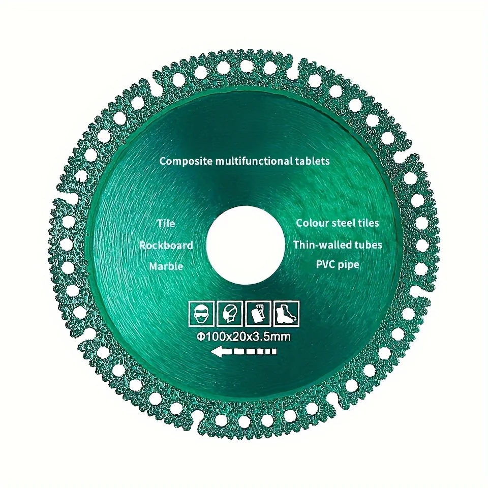 3-Pack of Ultra-Thin Diamond Cutting Blades for Smooth Cutting and Grinding of Glass, Stone, Ceramics, Wood, Metal, and Tiles