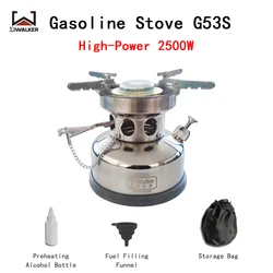 IWALKER G53S Outdoor Camping Gasolin e Stove, Silent Burner, Suitable for Travel, Picnic and Emergency Scenarios