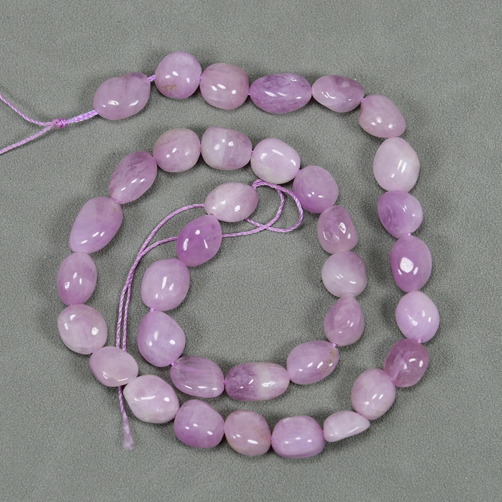 

APDGG 5 Strands 10x12mm Natural Pink Kunzite Smooth Nugget Freeform Oval Loose Beads 15.5" Strand Jewelry Making DIY