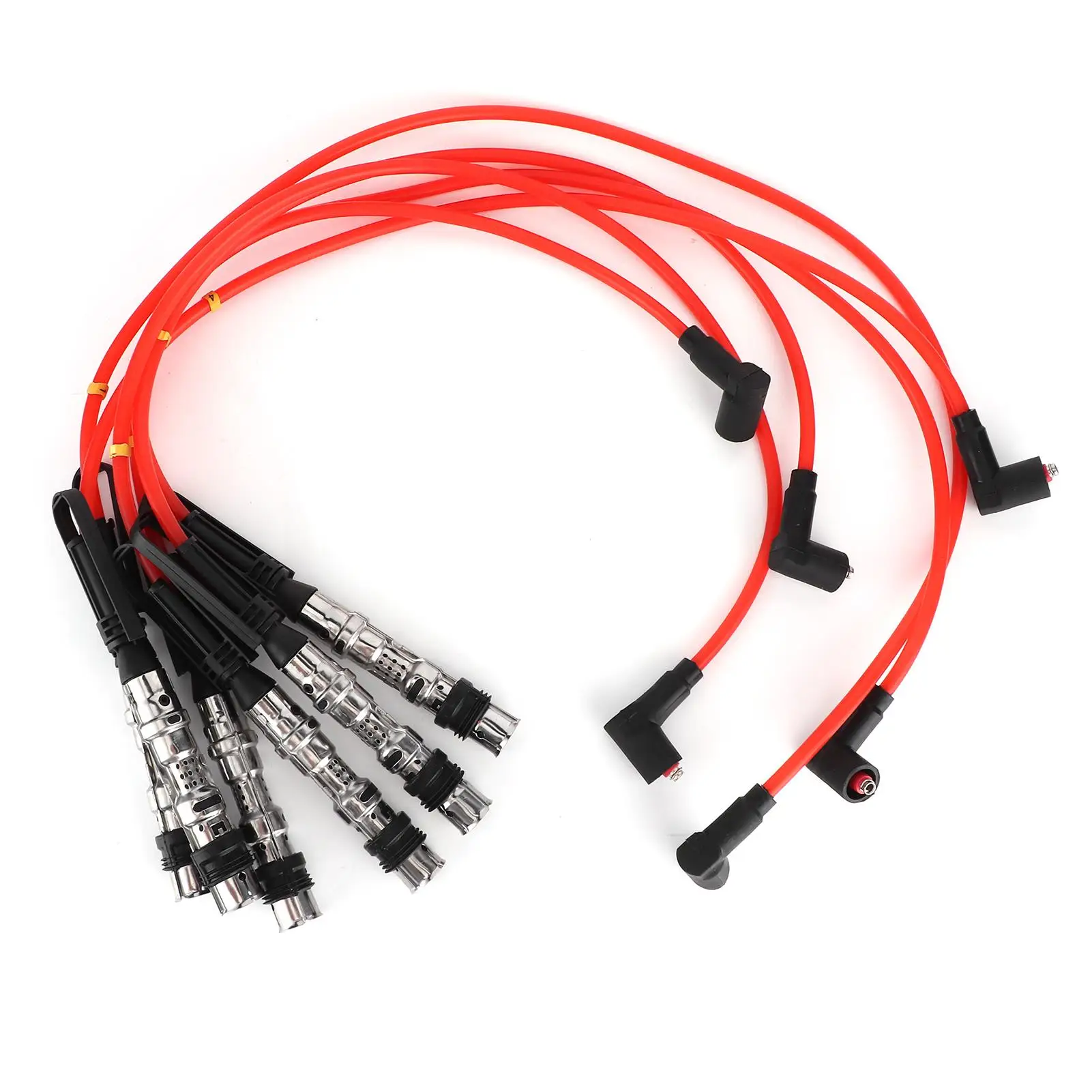 6Pcs Ignition Cable Spark Wire for Cord 1J0998031 Fit iii for corrado VR6 2.8 2.9 with Pull Rod