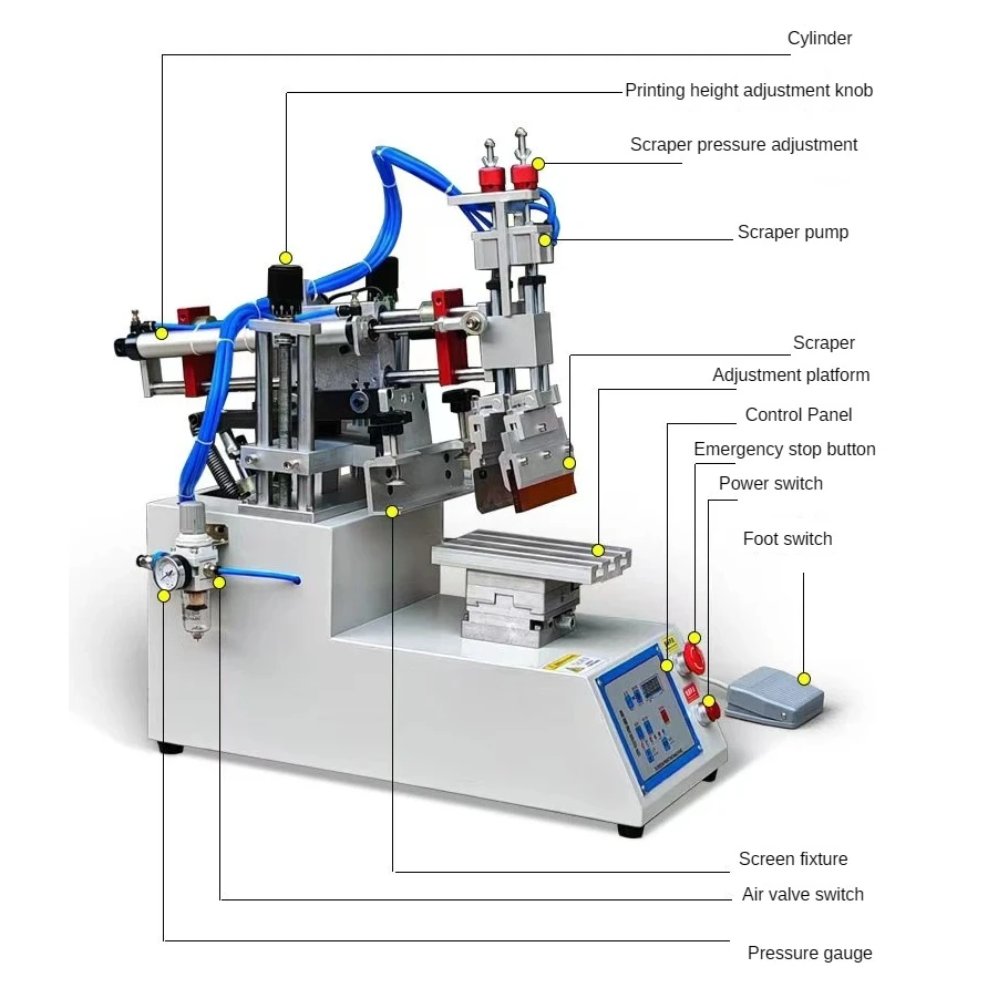 

1520 Screen printing machine, computer version, semi-automatic, fully mini desktop small table flat screen printing machine