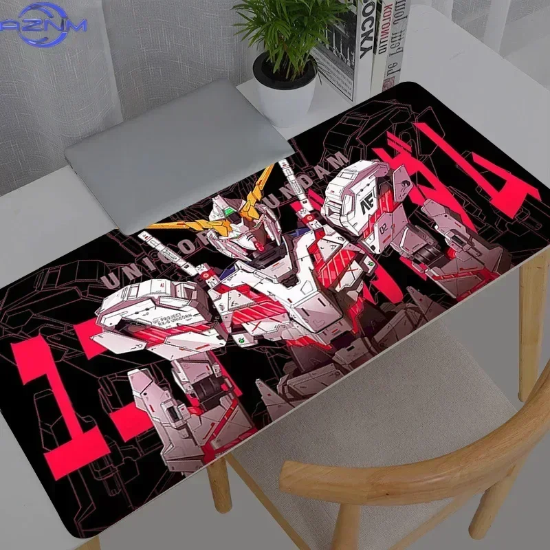 Anime White Red Mecha Robot With Red Graphic Art Mouse Pad Rubber Non Slip Gaming Desk Mat for Computer Laptop Office Use