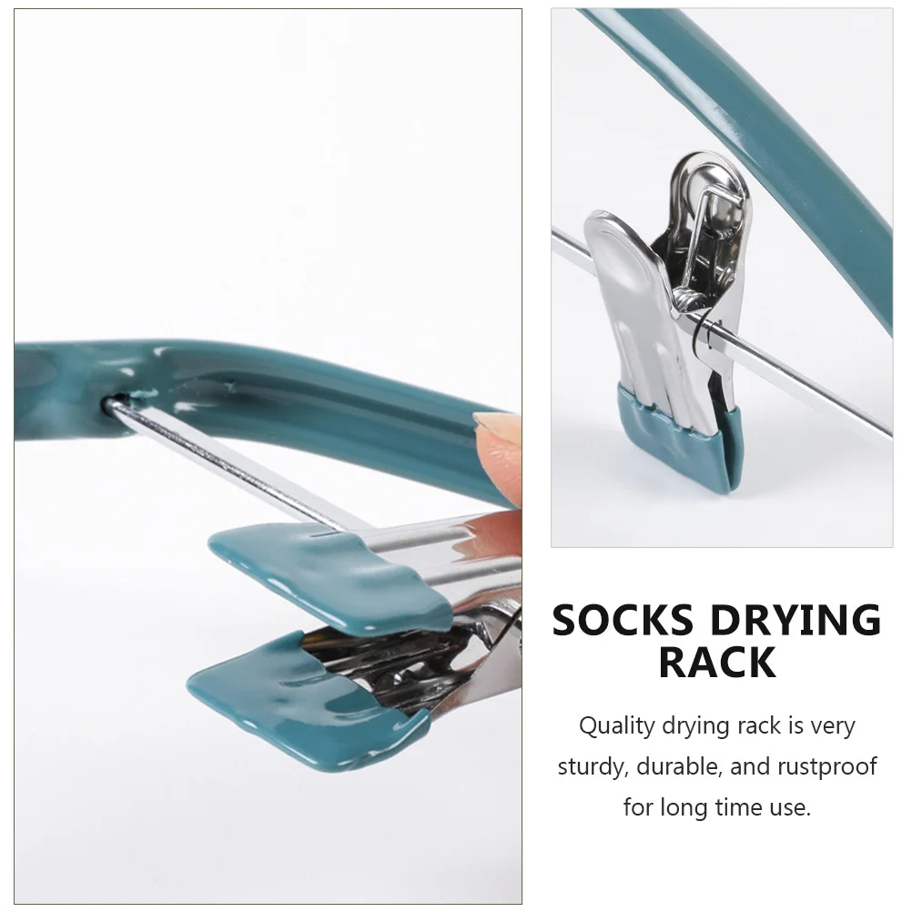 

5pcs Non-Slip Clothes Drying Rack Sturdy Rustproof Rotatable Laundry Organizer Space Saving Hanger For Socks Bras Towels