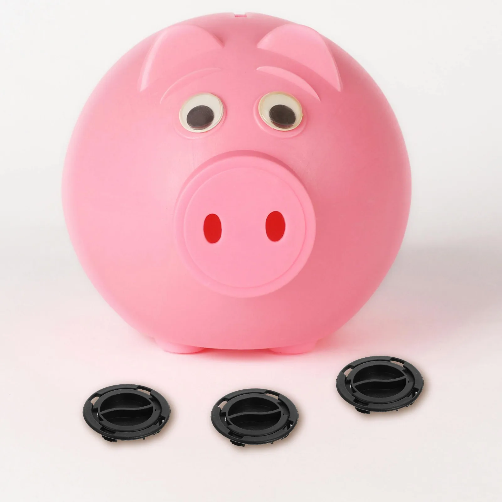 

20pcs Plastic Piggy Bank Bottom Stoppers Round Storage Caps Replacement Plugs For Money Jar Save Container Closure Snap Plug Cap