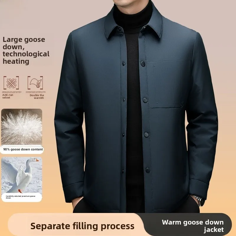 

Pierre Cardin Men's down Jaet 2025 Winter New Sle Lightweight Warm 90 Du down Jaet Outdoor Ci Casual Faion