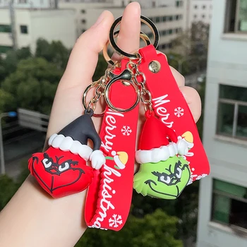 Natal Grinch Chaveiro Pingente, transfronteiriça Cosplay Roupas, Papai Noel Conjunto De Jóias, Atacado