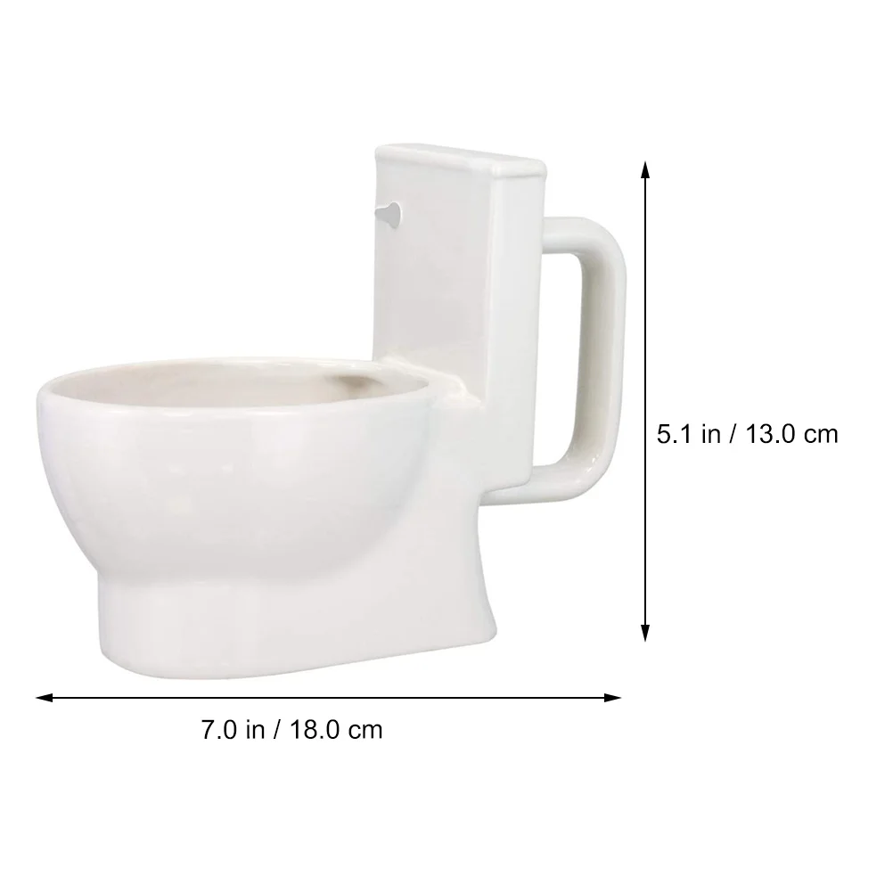 

1pc Toilet Seat Shaped Water Cup Ceramic Coffee Cup Ceramic Coffee Mug Storage Container Toilet Shaped Coffee Cu