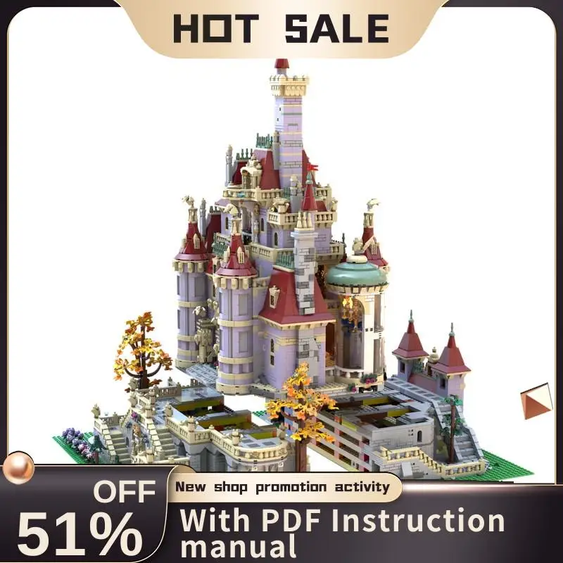 

New 6140Pcs Famous Princess Cartoon Series Moc Beauty Castle Model Building Block Diy Creative Ideas Toy Birthday Christmas Gift