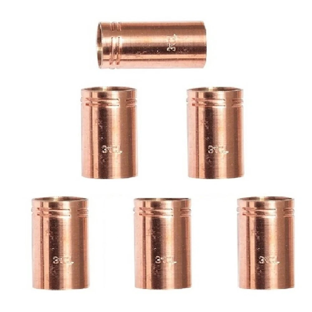 5 Stück 34CT Schweißgasdüsen-Isolator für Lincoln 300 400 und 24CT-Serie für MIG-Schweißen, rotes Kupfer, hitzebeständig