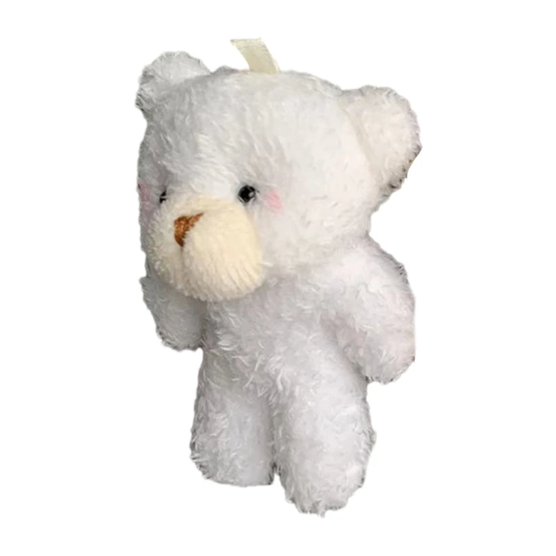 Q0KB-Llavero oso peluche para niños, muñeco peluche bonito, colgante, adorno para mochila, ramo fiesta boda