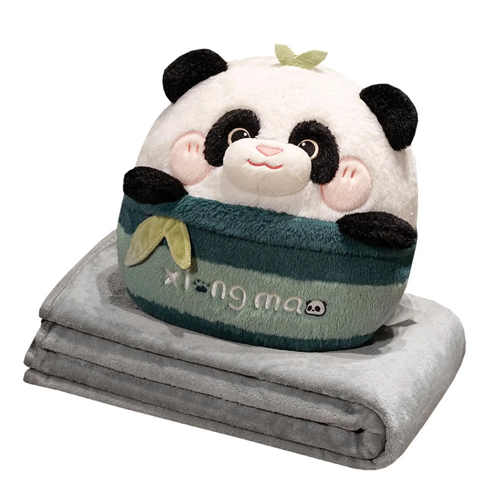 Poduszka pluszowa Panda z kocem Dekoracja domu Wygodne pluszaki dekoracyjne dla dziewczynek i chłopców Prezent urodzinowy Sofa Łóżko