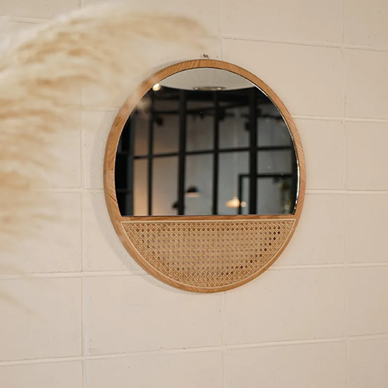 

Nordic makeup mirror modern minimalist decorative mirror living room wall hanging household Internet celebrity dressing mirror b