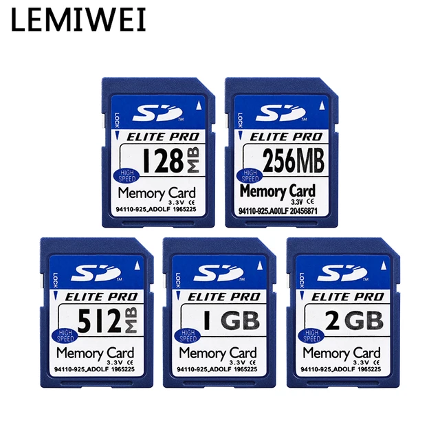 Karta pamięci LEMIWEI SD 128MB 256MB 512MB 1GB 2GB do aparatu fotograficznego