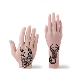 Pure Silicone Fake Hand Model Tattoo Training Simulation Hands Bendable Tattoo Specific Practice Fake Hands Beauty Nail Tools