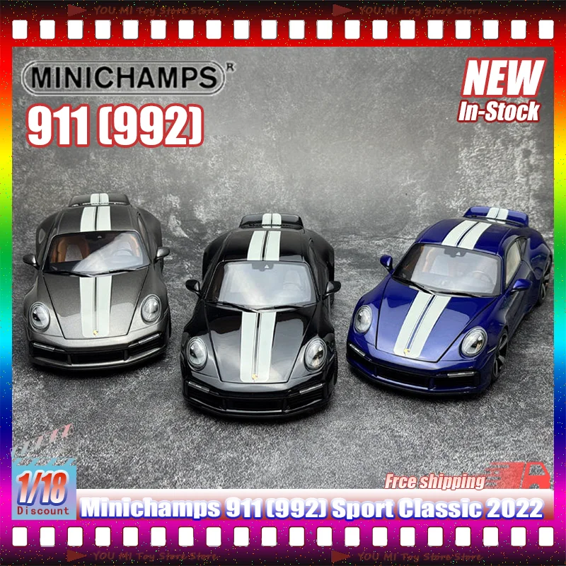 

1:18 Minichamps 911 (992) Sport Classic 2022 Simulated Alloy Miniature Die-Cast Car Model Custom Toys Collectible Gifts Ornament