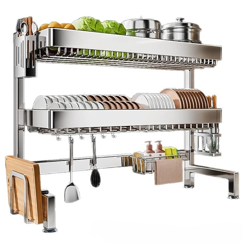 

304 stainless steel, kitchen sink rack, multi-function dishwasher