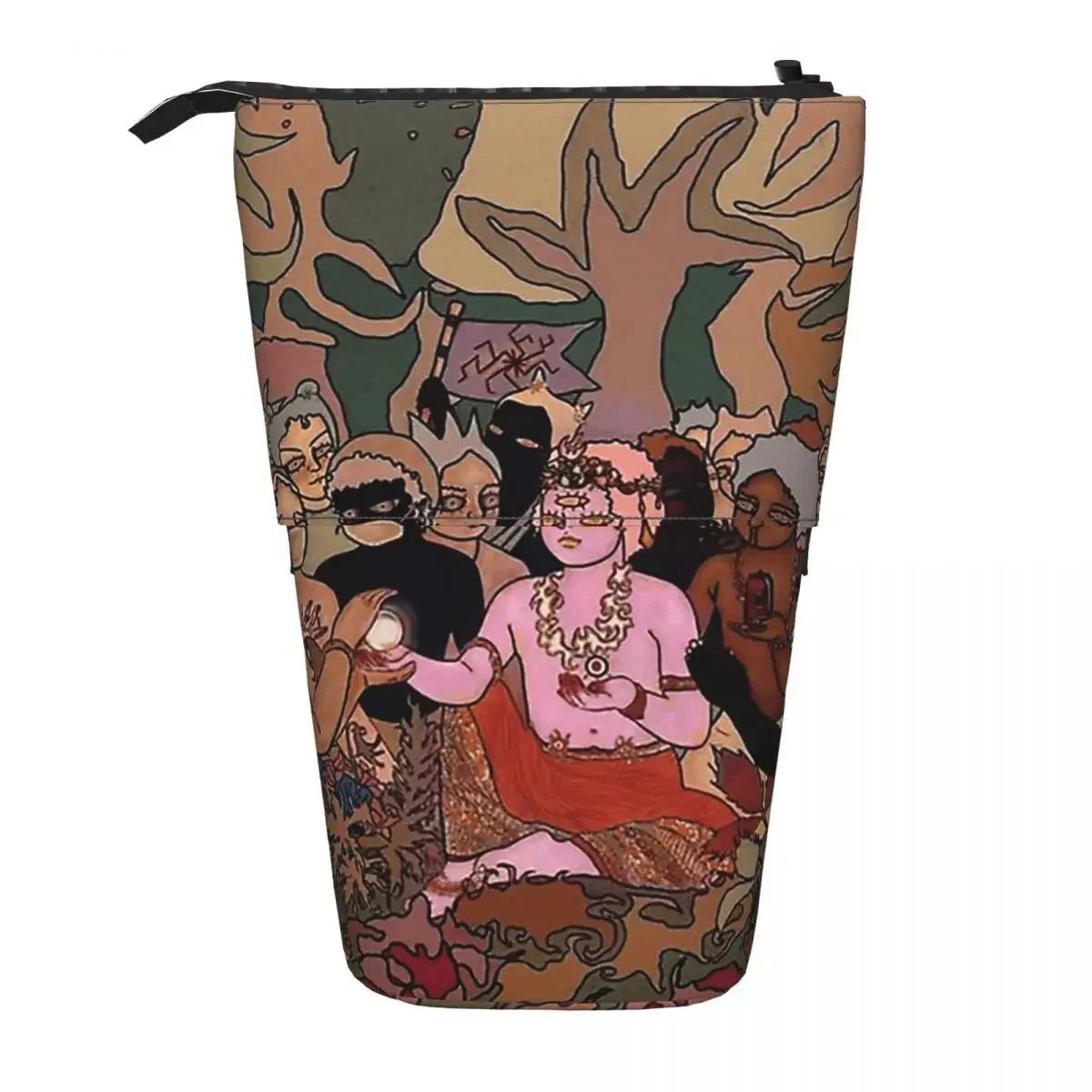 BMTH Reversible Pencil Case Pen Holder Storage Stationery Supplies Large Storage Pen Box Pencil Bag for Boy Girl Gifts