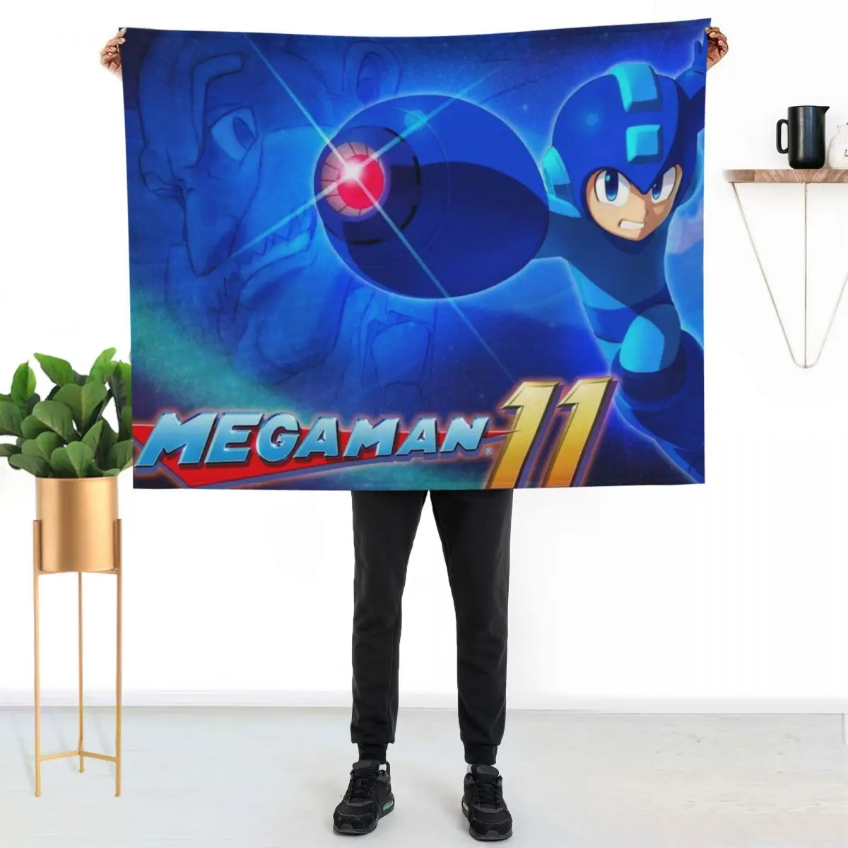 Mega Man 11 Throw Blanket Elegant Warm Throw Blanket for Hotel Home