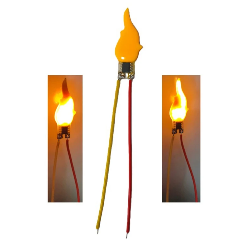NEW 2/4/6Pcs 3.2V/3.7V/5V Flame Lamp Circuit Board Simulation LED Candle Lamp Circuit Board Flickering Flame Decoration Lights