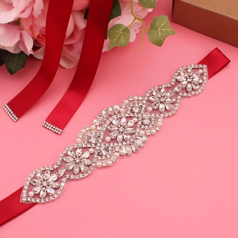 Rhinestone Bridal belt wedding with crystal diamond pearl wedding dress accessories belt sash for wedding dress