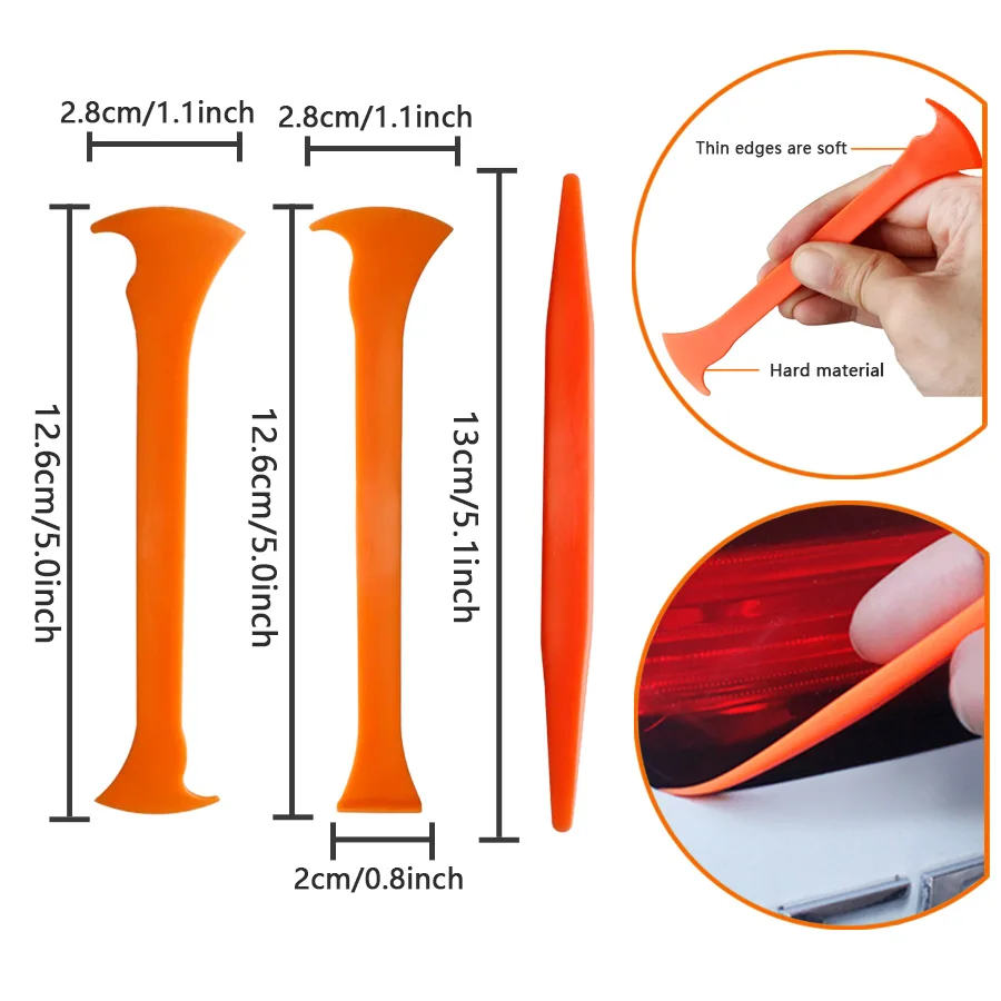 Kit de herramientas de limpieza de ventanas, raspador de película de vinilo para ventana de coche, se puede utilizar para película de teléfono móvil, accesorios para coche, herramientas de envoltura automática