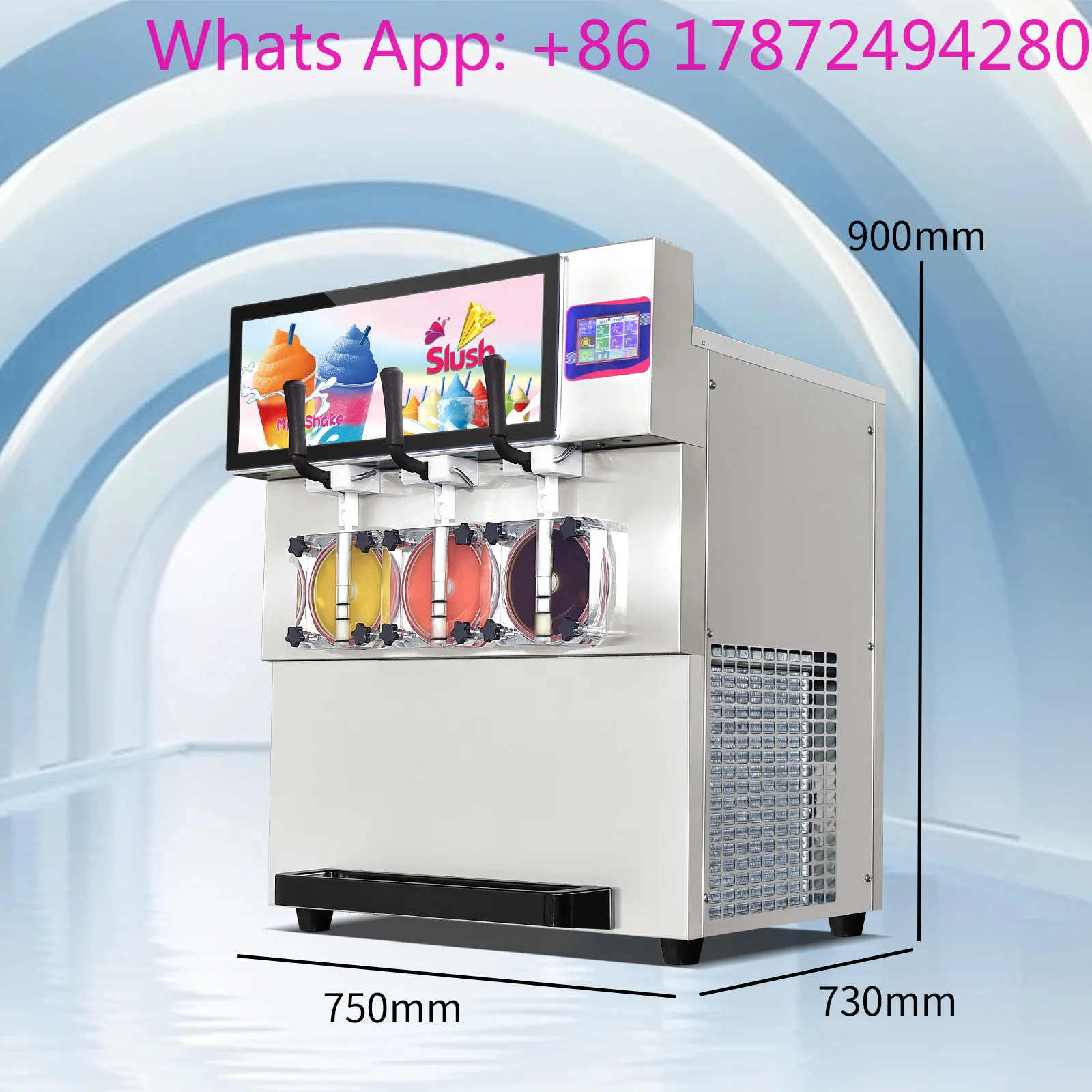 Large Capacity Commercial Three Cylinder Slush Machine Frozen Drink 3 Tanks Margaritas Slush Machine Margaritas
