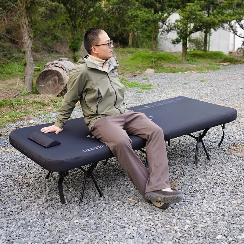 Suspended bed Outdoor camping Portable folding bed High elastic brushed inflatable mattress Off-ground inflatable bed