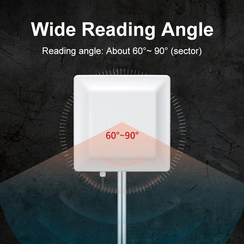 Leitor de longo alcance 7dBi UHF RFID ISO18000-6C RS232 ou USB UHF RFID Leitor integrado para gerenciamento de armazém