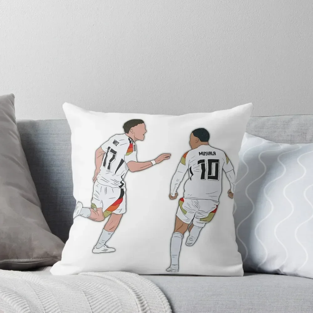 

Florian Wirtz & Jamal Musiala Germany Celebration Throw Pillow Sofa Pillow Cover pillow cover luxury Cusions Cover