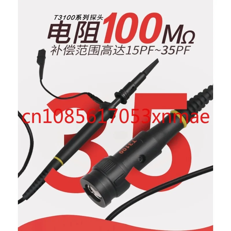 T3100 Oscilloscope Universal Passive Probe 120Mhz Interface Bnc × 100 High Voltage Measurement 2500V